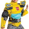 imageToddlers Muscle Transformer Costumes for Boys Padded Character JumpsuitBumblebee
