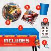 imageTransformers Birthday Party Supplies  Serves 16  Transformer Tablecover Plates Napkins Cups Tattoo Party Favors Buttons