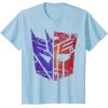 imageTransformers Decepticon Autobot Distressed Split Logo TShirtBaby Blue