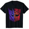 imageTransformers Decepticon Autobot Distressed Split Logo TShirtBlack