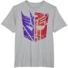 imageTransformers Decepticon Autobot Distressed Split Logo TShirtHeather Grey