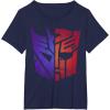 imageTransformers Decepticon Autobot Distressed Split Logo TShirtNavy Blue