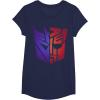 imageTransformers Decepticon Autobot Distressed Split Logo TShirtNavy Blue
