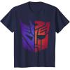 imageTransformers Decepticon Autobot Distressed Split Logo TShirtNavy Blue