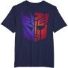 imageTransformers Decepticon Autobot Distressed Split Logo TShirtNavy Blue
