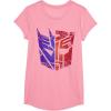 imageTransformers Decepticon Autobot Distressed Split Logo TShirtPink