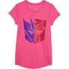 imageTransformers Decepticon Autobot Distressed Split Logo TShirtPink Heather