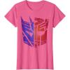 imageTransformers Decepticon Autobot Distressed Split Logo TShirtPink Heather