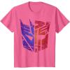 imageTransformers Decepticon Autobot Distressed Split Logo TShirtPink Heather