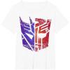 imageTransformers Decepticon Autobot Distressed Split Logo TShirtWhite