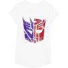 imageTransformers Decepticon Autobot Distressed Split Logo TShirtWhite