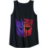imageTransformers Decepticon Autobot Distressed Split Logo Tank TopBlack