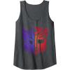 imageTransformers Decepticon Autobot Distressed Split Logo Tank TopDark Heather Grey