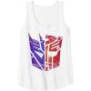 imageTransformers Decepticon Autobot Distressed Split Logo Tank TopWhite