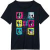 imageTransformers Group Shot Bright Neon Box Up Characters TShirtBlack