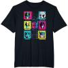 imageTransformers Group Shot Bright Neon Box Up Characters TShirtBlack