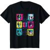 imageTransformers Group Shot Bright Neon Box Up Characters TShirtBlack
