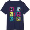 imageTransformers Group Shot Bright Neon Box Up Characters TShirtNavy Blue