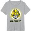 imageTransformers One B127 Bumblebee Face Poster TShirtHeather Grey