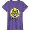 imageTransformers One B127 Bumblebee Face Poster TShirtPurple Heather