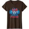 imageTransformers One I Am Optimus Prime Epic Portrait TShirtBrown