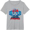 imageTransformers One I Am Optimus Prime Epic Portrait TShirtHeather Grey