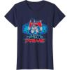 imageTransformers One I Am Optimus Prime Epic Portrait TShirtNavy Blue