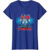 imageTransformers One I Am Optimus Prime Epic Portrait TShirtRoyal Blue