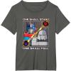 imageTransformers One One Shall Stand One Shall Fall Poster TShirtAsphalt Grey