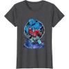 imageTransformers One Optimus Prime Megatron Lurking TShirtDark Heather Grey