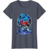 imageTransformers One Optimus Prime Megatron Lurking TShirtHeather Blue