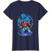 imageTransformers One Optimus Prime Megatron Lurking TShirtNavy Blue
