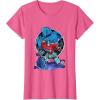 imageTransformers One Optimus Prime Megatron Lurking TShirtPink Heather