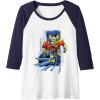 imageTransformers One Orion Pax Running Action Shot Raglan Baseball TeeNavy BlueWhite