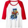 imageTransformers One Orion Pax Running Action Shot Raglan Baseball TeeRedWhite
