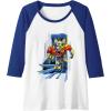 imageTransformers One Orion Pax Running Action Shot Raglan Baseball TeeRoyal BlueWhite