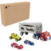 imageTransformers Playskool Heroes Rescue Bots Academy Road Rescue Team Trailer 4Pack Converting Toy