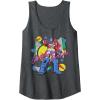 imageTransformers Retro Optimus Prime 80s Print Tank TopDark Heather Grey