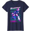 imageTransformers Soundwave 1984 Retro Grid Logo UnisexAdults TShirt  Black  SmallNavy Blue