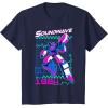 imageTransformers Soundwave 1984 Retro Grid Logo UnisexAdults TShirt  Black  SmallNavy Blue