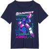 imageTransformers Soundwave 1984 Retro Grid Logo UnisexAdults TShirt  Black  SmallNavy Blue