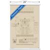 imageTrends International Hasbro Transformers  Sketch Wall Poster 22375quot x 34quot Barnwood Framed VersionPremium Print and White Hanger Bundle