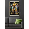 imageTrends International Hasbro Transformers Bumblebee  Glitch Wall Poster 14725quot x 22375quot Barnwood Framed VersionBlonde Framed Version