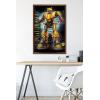 imageTrends International Hasbro Transformers Bumblebee  Glitch Wall Poster 14725quot x 22375quot Barnwood Framed VersionMahogany Framed Version