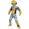 imageDisguise Costumes Bumblebee Rescue Bot Toddler Muscle Costume YellowSilverBlue MediumMedium 3T4T