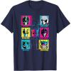 imageTransformers Group Shot Bright Neon Box Up Characters TShirtNavy Blue