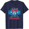 imageTransformers One I Am Optimus Prime Epic Portrait TShirtNavy Blue