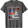 imageTransformers One One Shall Stand One Shall Fall Poster TShirtAsphalt Grey