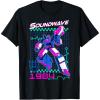 imageTransformers Soundwave 1984 Retro Grid Logo UnisexAdults TShirt  Black  SmallBlack