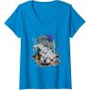 imageWomens Transformers One All Hail Megatron Epic Poster VNeck TShirtSapphire Blue